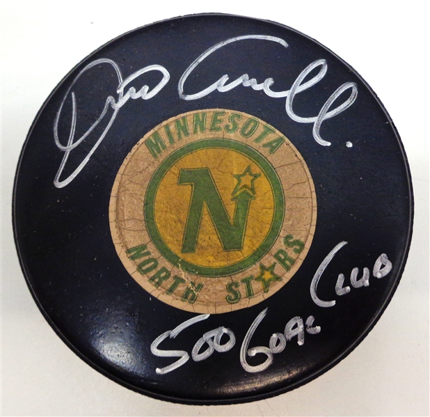 Dino Ciccarelli Autographed North Stars Game Puck