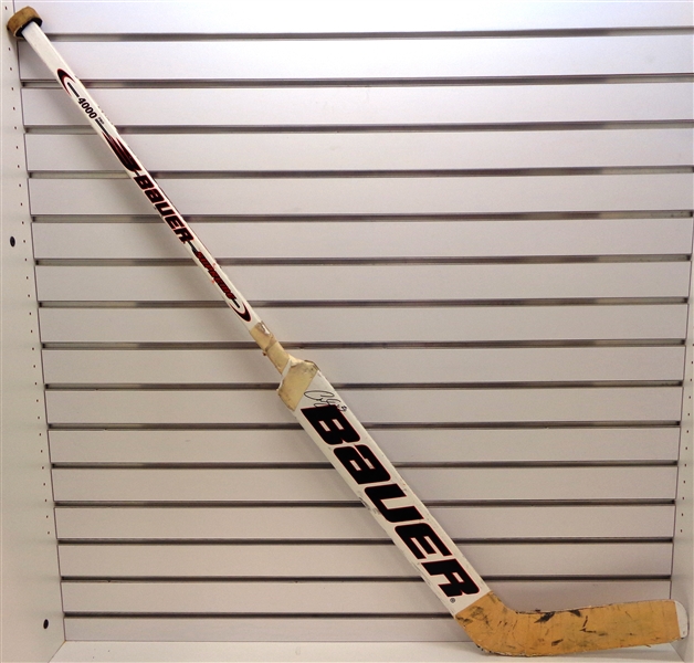 Curtis Joseph Game Used Autographed Stick
