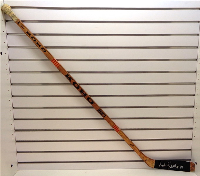 Nick Libett Game Used Autographed Stick