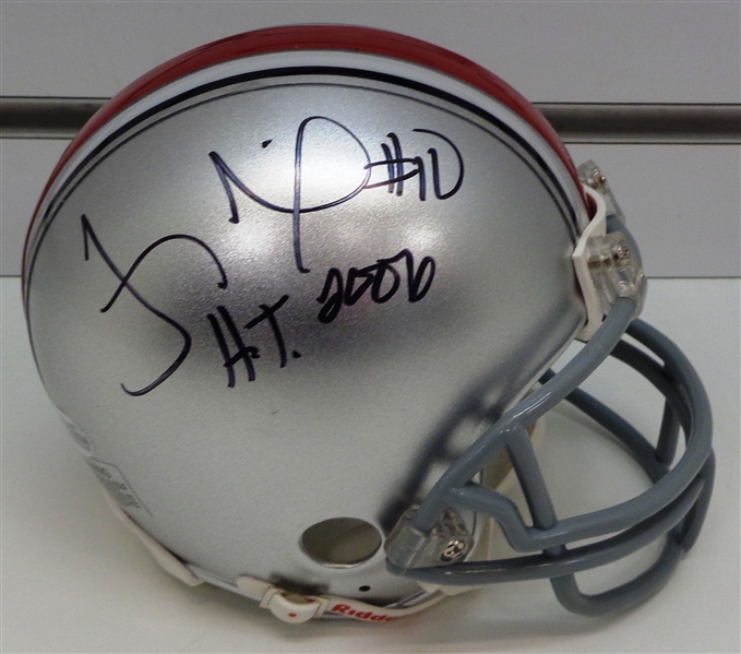 Troy Smith Autographed Mini Helmet w/ Heisman
