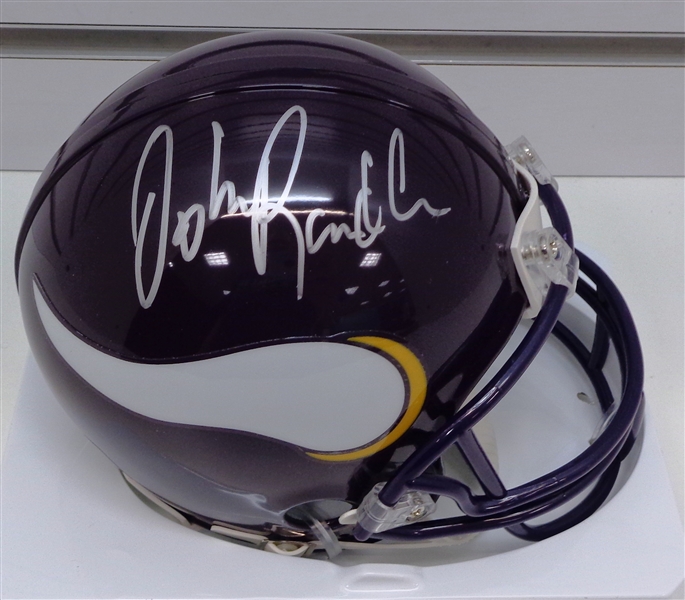 John Randle Autographed Mini Helmet