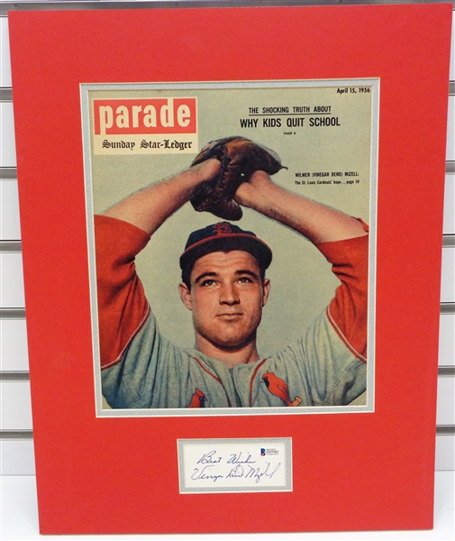 Wilmer Mizell Autographed Matted Display Piece