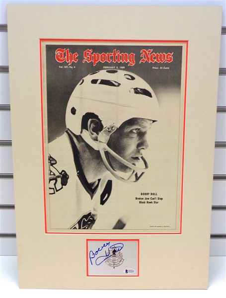 Bobby Hull Autographed Matted Display Piece