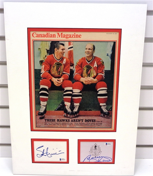 Stan Mikita & Bobby Hull Autographed Matted Display