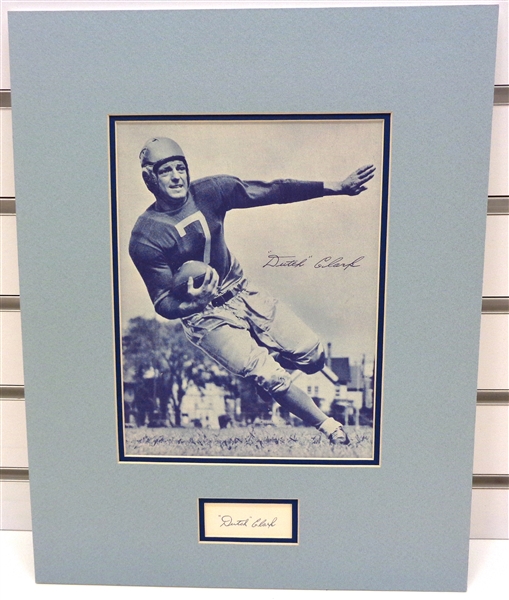 Dutch Clark Autographed Matted Display Piece