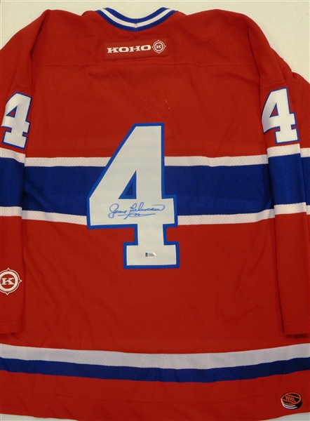 Jean Beliveau Autographed Canadiens Jersey