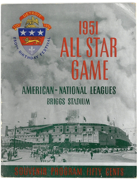 1951 MLB All Star Game Program