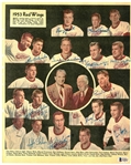 1953 Red Wings 11x14 Signed by 12