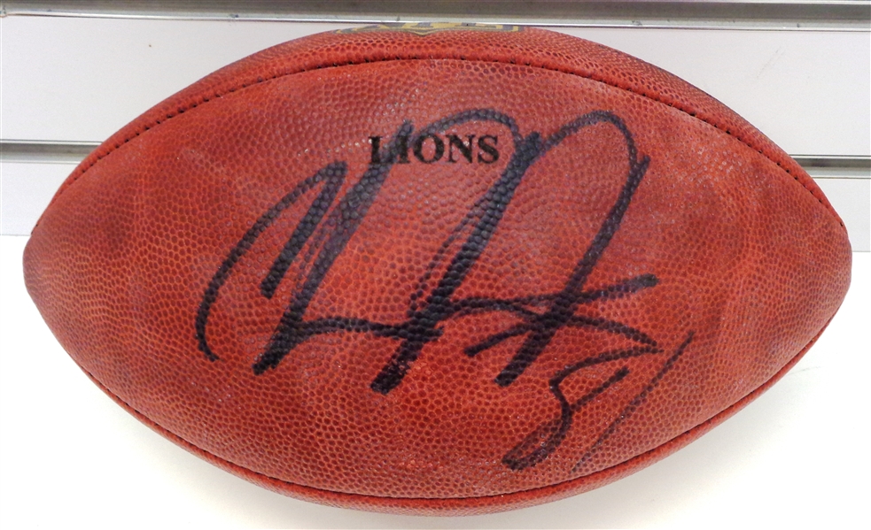 Calvin Johnson Autographed Lions Game Ball