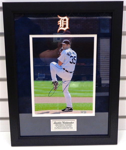 Justin Verlander Autographed Framed 8x10 Photo