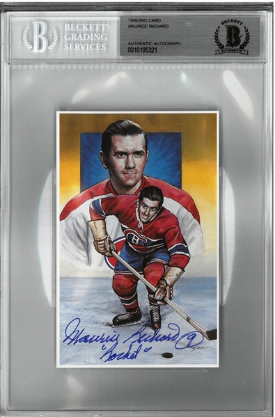 Maurice "Rocket" Richard Autographed Legends of Hockey Postcard