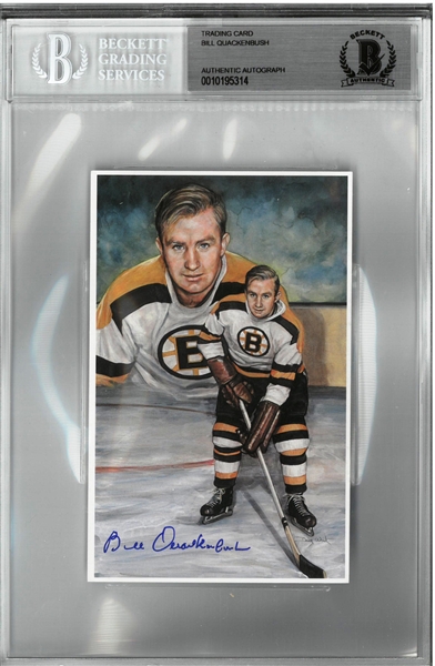 Bill Quackenbush Autographed Legends of Hockey Card