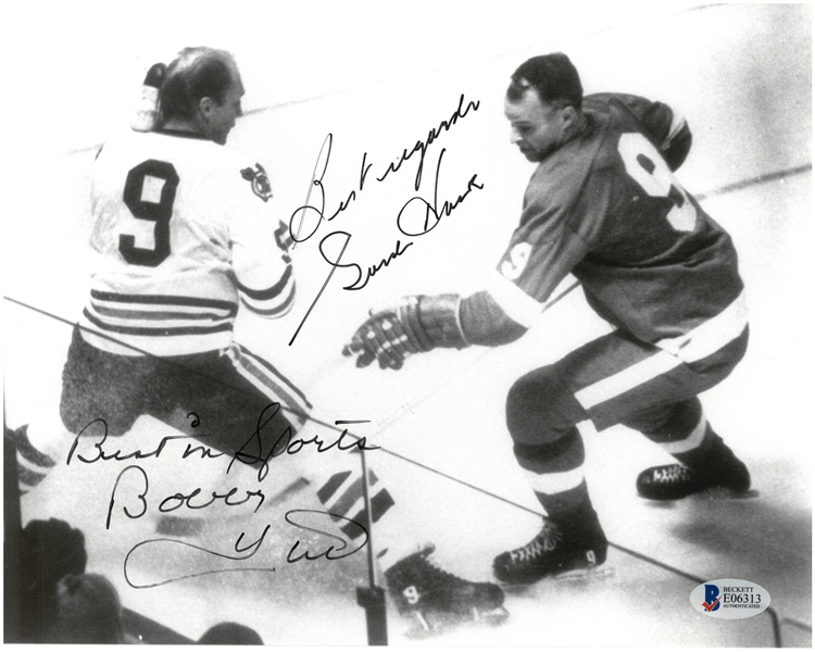 Gordie Howe & Bobby Hull Autographed 8x10 Photo