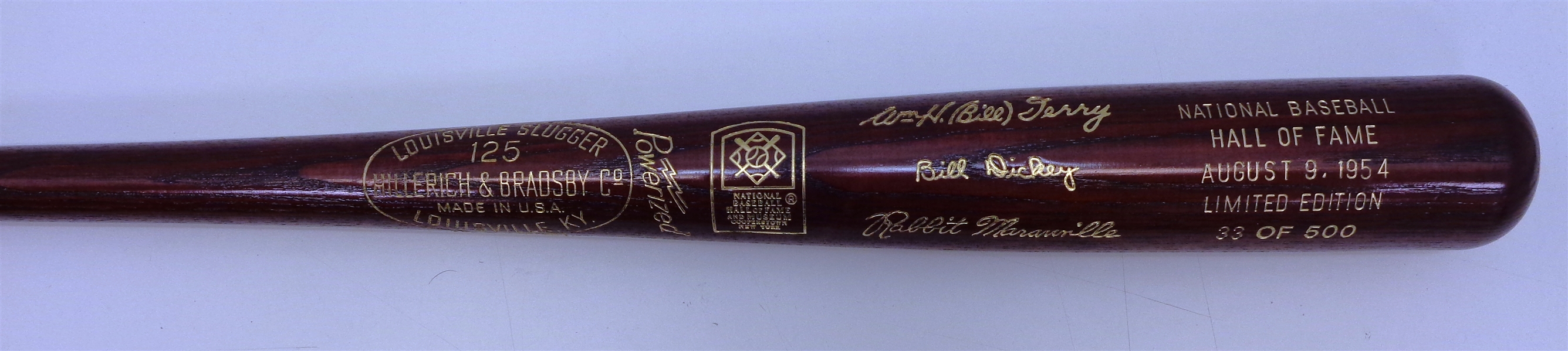1954 Baseball Hall of Fame Induction Bat
