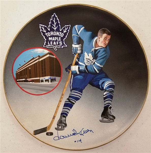 Dave Keon Autographed Hand Painted 10" Plate