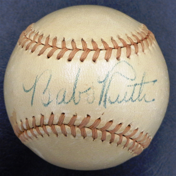 Babe Ruth Autographed Official Spalding Baseball
