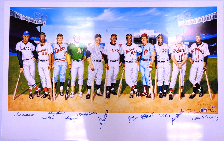 500 Home Run Autographed 1988 Lithograph