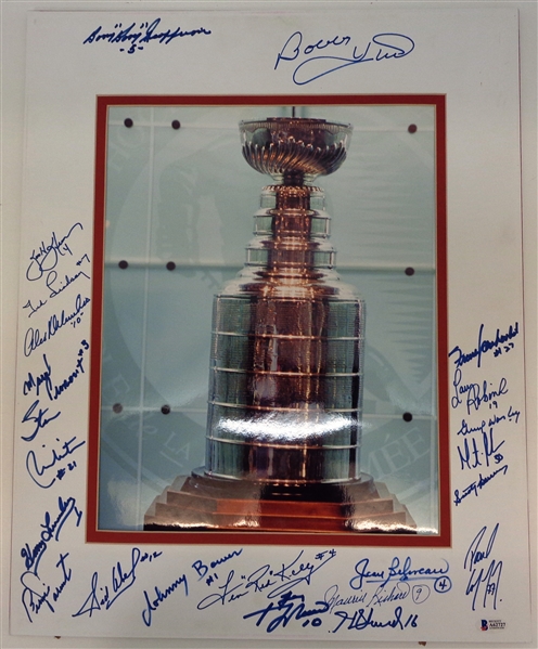 Stanley Cup 11x14 Signed by 22 HOFers