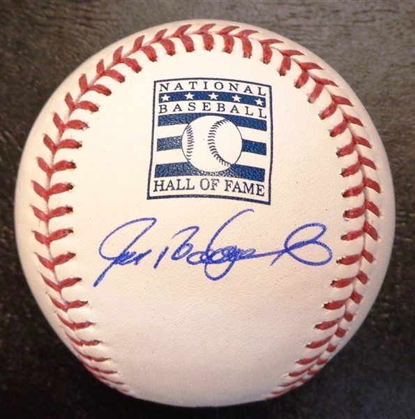 Ivan Rodriguez Autographed HOF Logo Baseball