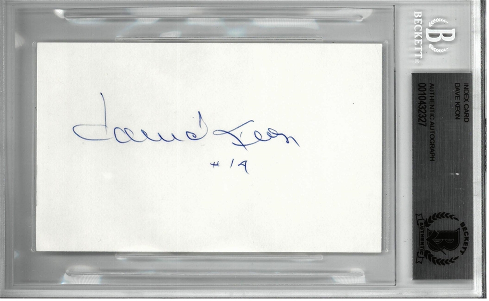 Dave Keon Autographed 3x5 Index Card