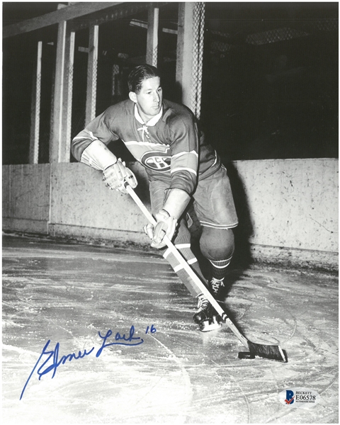 Elmer Lach Autographed 8x10 Photo