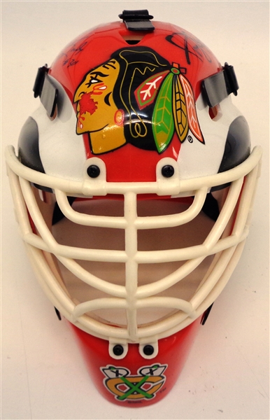 Esposito/Hall/DeJordy Signed Blackhawks Mini Goalie Mask