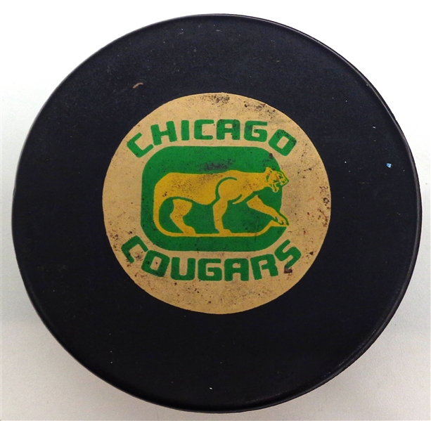 Chicago Cougers Vintage WHA Game Puck