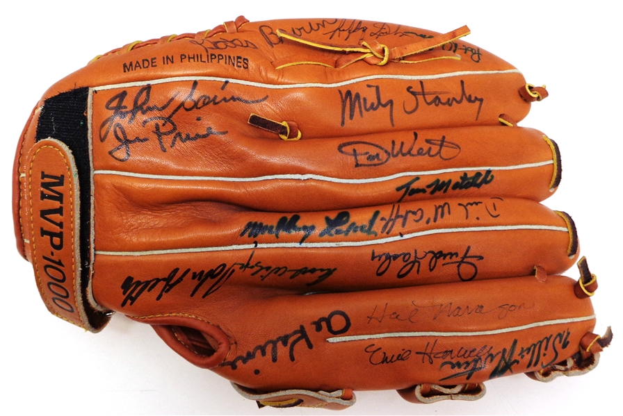 1968 Detroit Tigers Team Signed Glove - 18 autographs