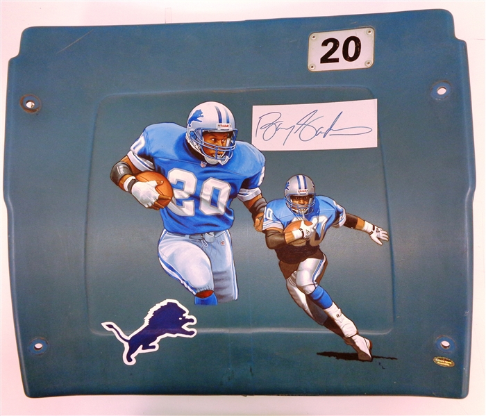 Barry Sanders Autographed Hand Painted Silverdome Seat Back