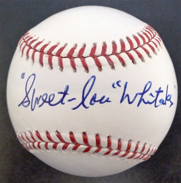 "Sweet Lou" Whitaker Autographed Baseball