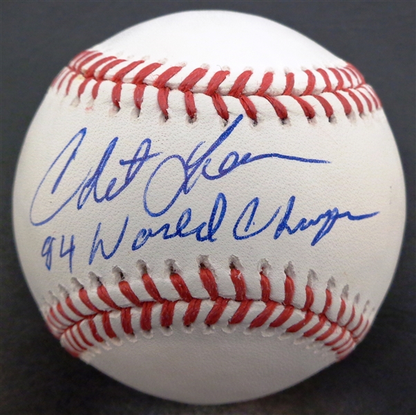 Chet Lemon Autographed Baseball w/ 84 World Champs