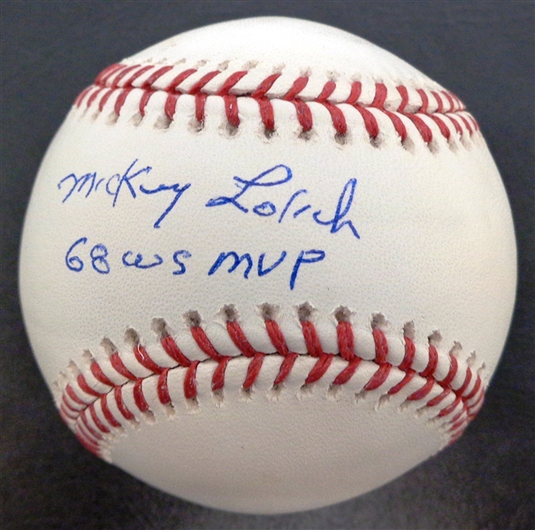 Mickey Lolich Autographed Baseball w/ 68 WS MVP