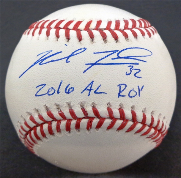 Michael Fulmer Autographed Baseball w/ 2016 AL MVP