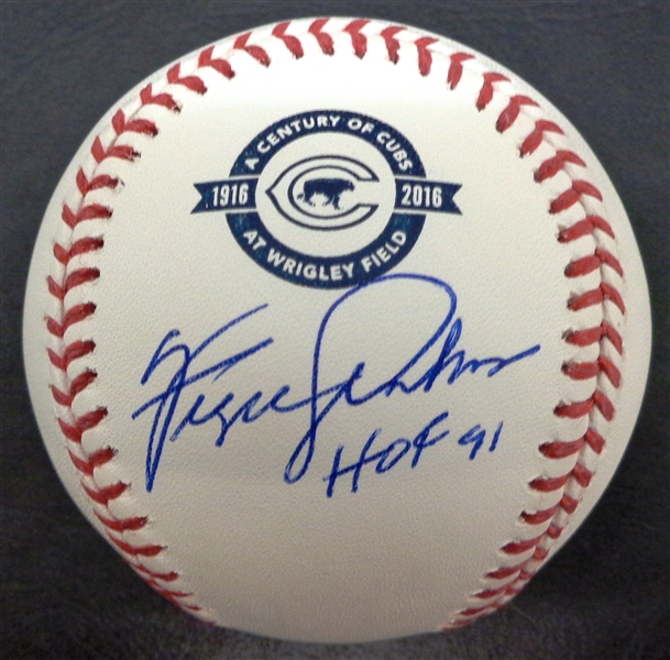 Fergie Jenkins Autographed Cubs 100 Baseball w/ HOF 91
