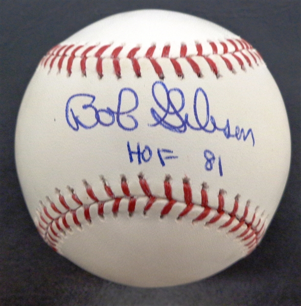 Bob Gibson Autographed Baseball w/ HOF 81