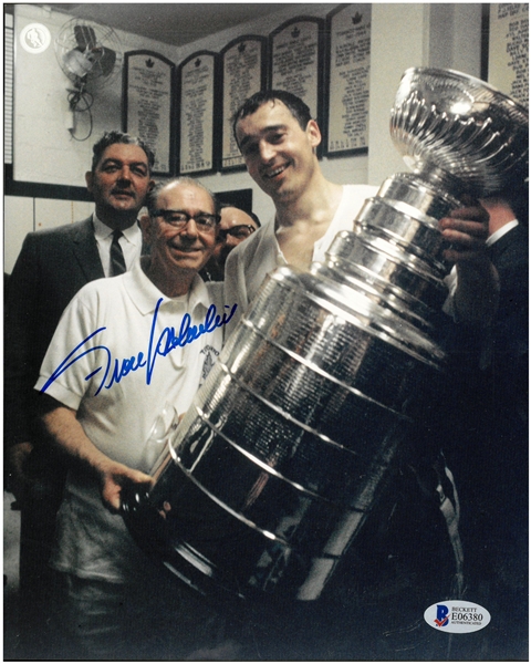 Frank Mahovlich Autographed 8x10 Photo with the Cup