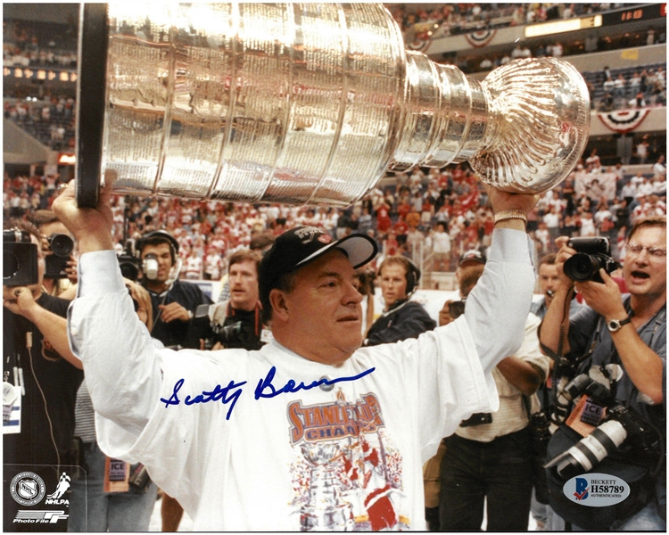 Scotty Bowman Autographed 1998 Stanley Cup 8x10