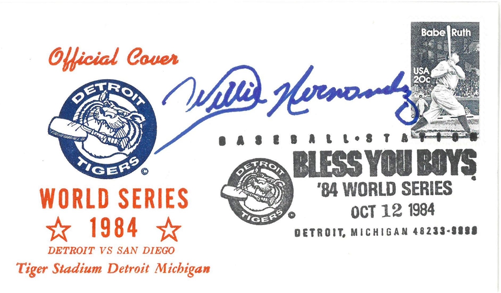 Willie Hernandez Autographed 84 World Series Cachet