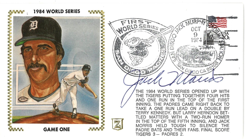 Jack Morris Autographed 1984 World Series Cachet