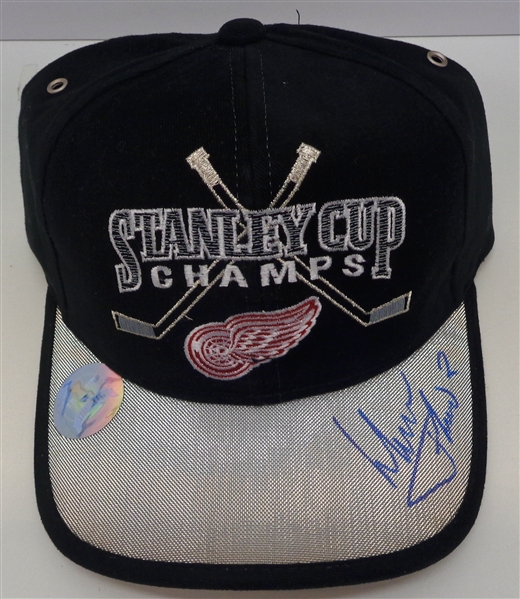 Slava Fetisov Autographed 2002 Stanley Cup Locker Room Hat