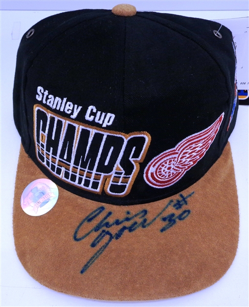 Chris Osgood Autographed 2002 Stanley Cup Locker Room Hat