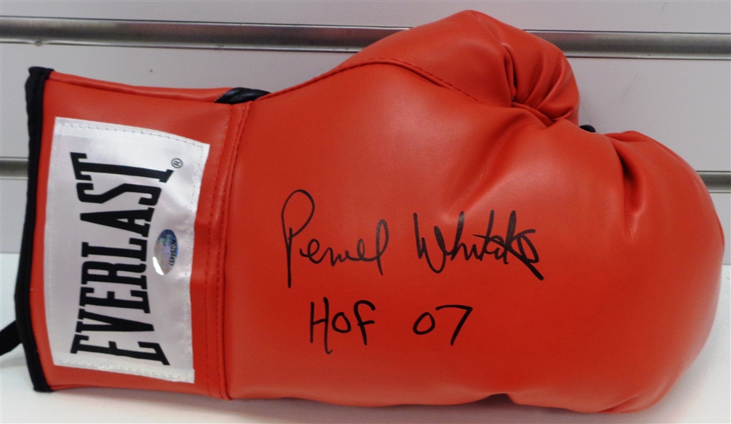 Pernell Whitaker Signed Everlast Red Boxing Glove w/HOF07
