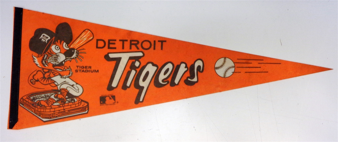 1970s Detroit Tigers Tiger Stadium Pennant