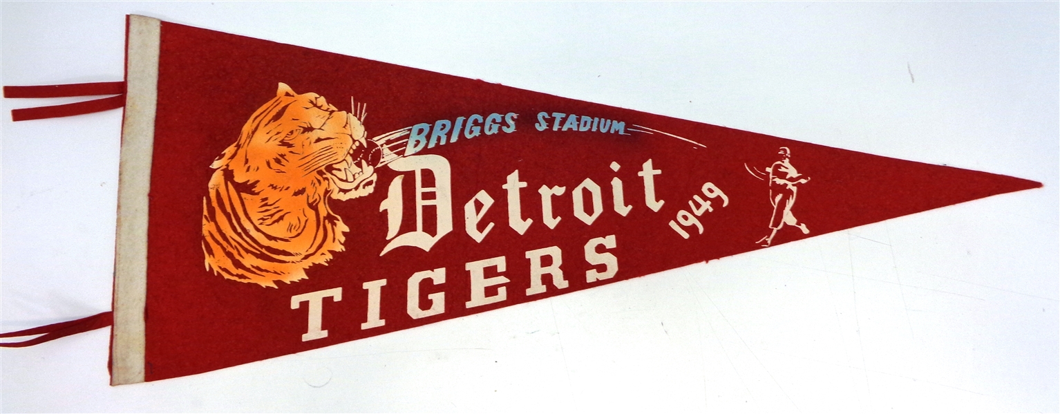 Detroit Tigers 1949 Briggs Stadium Pennant
