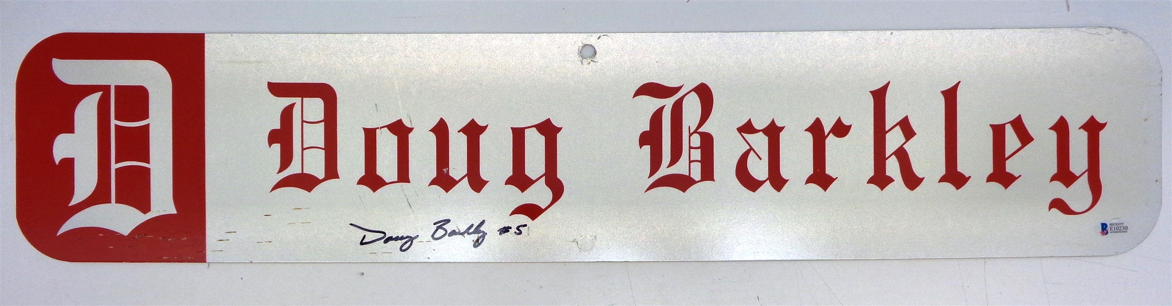 Doug Barkley Autographed 6x30 Custom Street Sign
