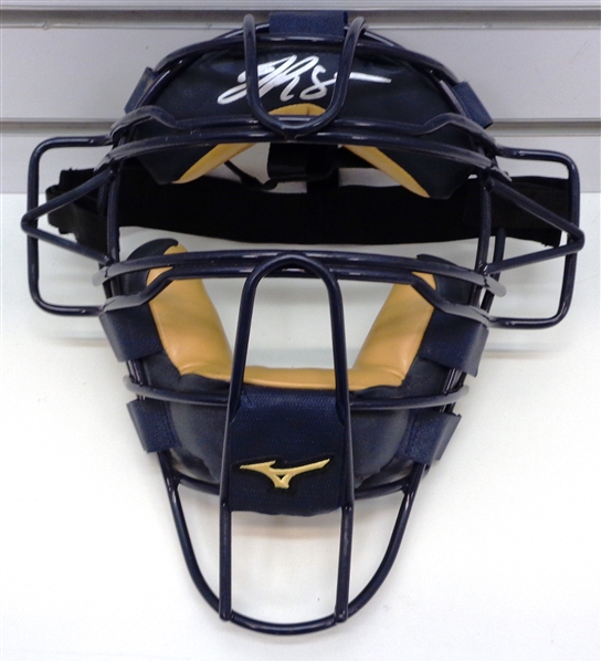 Jake Rogers Game Used Autographed Catchers Mask