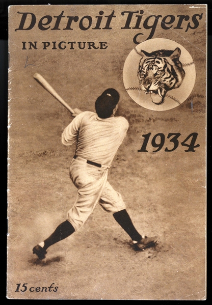 Detroit Tigers 1934 Program