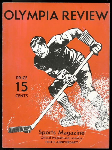 Detroit Red Wings vs Blackhawks 1938 Program