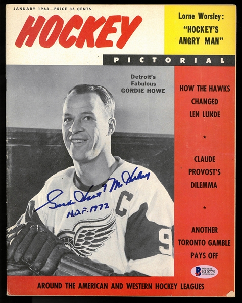 Gordie Howe Autographed 1963 Hockey Pictorial