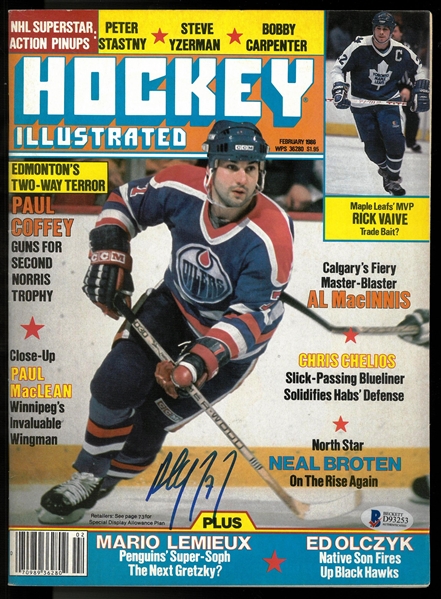 Paul Coffey Autographed 1986 Hockey Illustrated